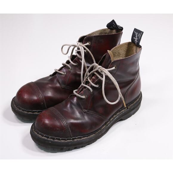 Gripfast Made in England Burgundy Boots Steel Toe Mens Eu 45 - US 12 - Picture 2 of 11